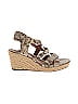 Sofft Animal Print Tan Brown Wedges Size 7 1/2 - photo 1