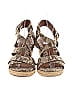 Sofft Animal Print Tan Brown Wedges Size 7 1/2 - photo 2