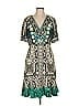 ETRO 100% Silk Paisley Green Casual Dress Size EU (IT) 46 / US 10 - photo 1