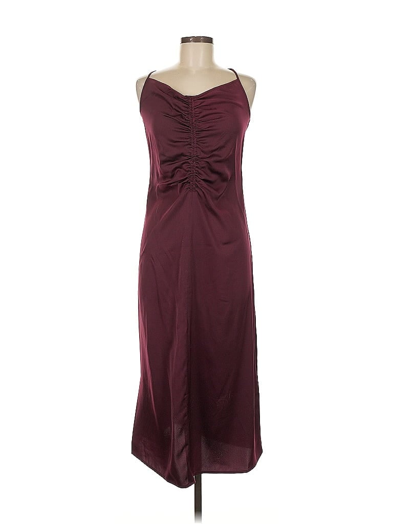 H&m Cocktail Dress In Burgundy