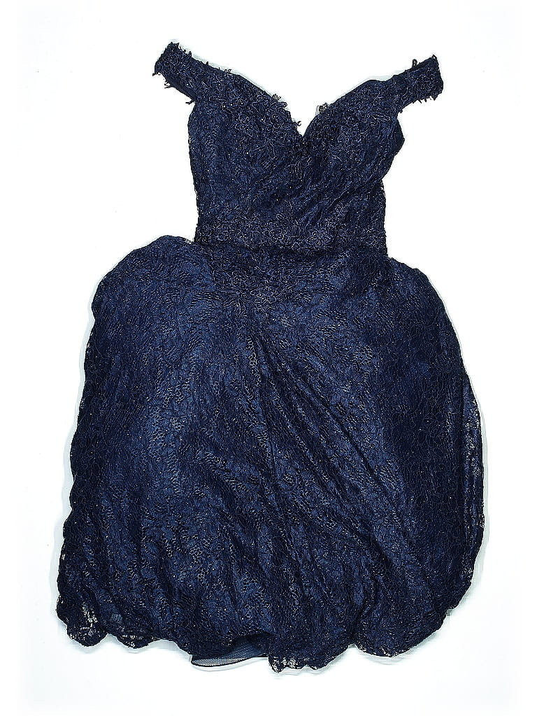 Assorted Brands 100% Polyester Blue Cocktail Dress Size 2 - photo 1