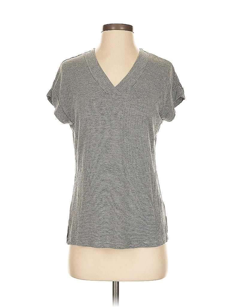 Pre-owned T Tahari Short Sleeve T-shirt In Gray
