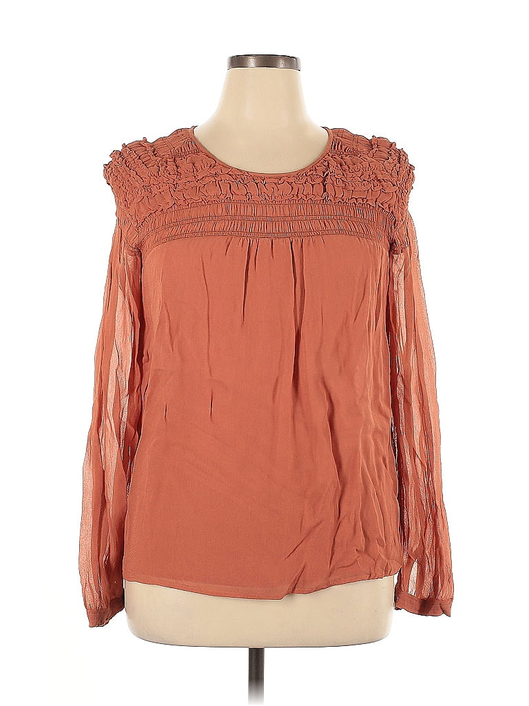 Click to view more detailed imagery on our partner's website Pre-owned Paul & Joe Long Sleeve Blouse In Orange