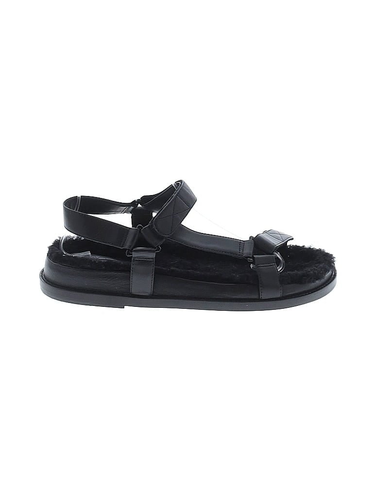 Porte & Paire 100% Leather Black Sandals Size EU (IT) 39 1/2 / US 9 1/2 - photo 1