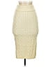 Commense 100% Polyester Solid Ivory Casual Skirt Size XS - photo 1