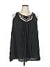 Ellos 100% Rayon Black Sleeveless Blouse Size 18 - photo 1
