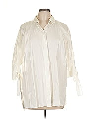 Lafayette 148 New York 3/4 Sleeve Button Down Shirt