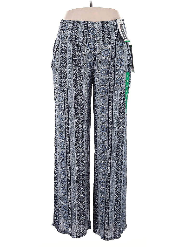 Three Dots 100% Rayon Print Blue Casual Pants Size XL - photo 1