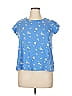 Ellos 100% Cotton Blue Short Sleeve T-Shirt Size 14 - photo 1