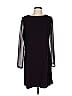 Reiss Solid Black Purple Cocktail Dress Size 10 - photo 1