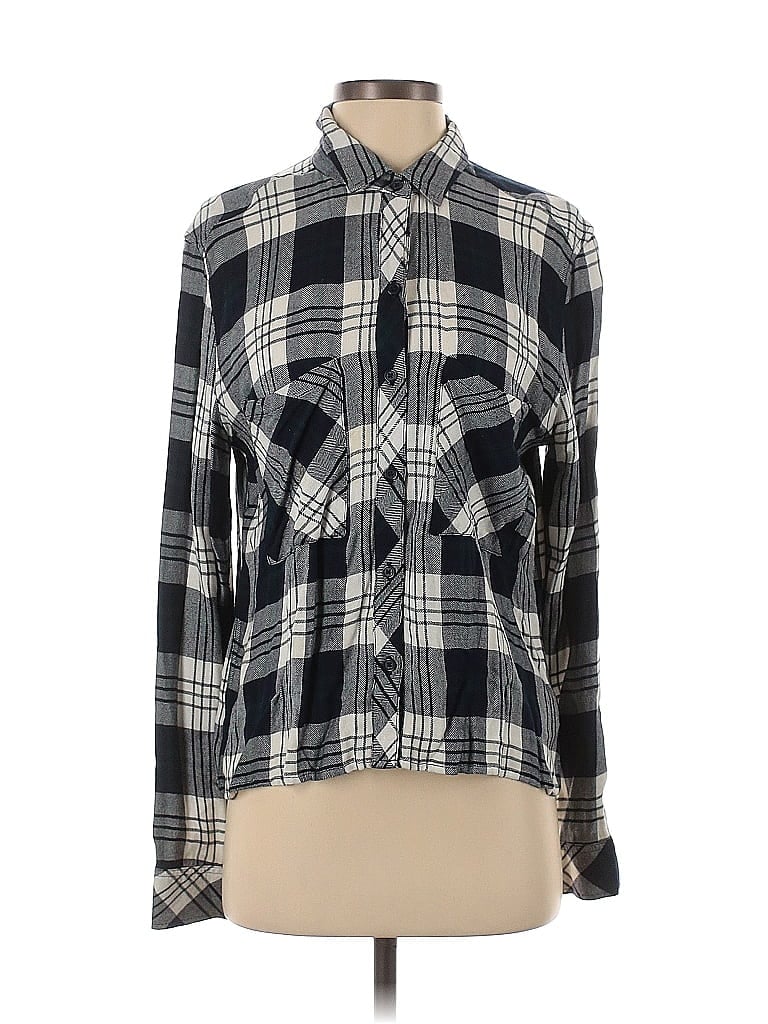 Pre-owned Rails Long Sleeve Button Down Shirt In Black