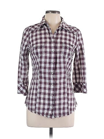 Guess Jeans 3/4 Sleeve Button-Down Shirt (view 1)
