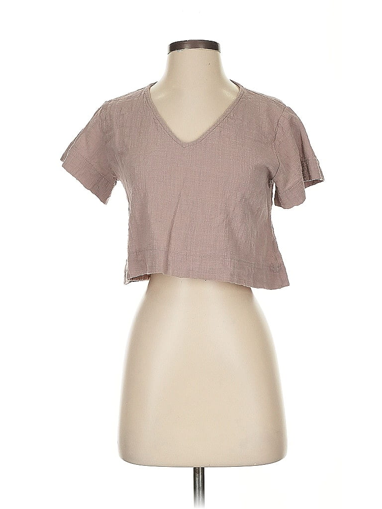 Pre-owned Lulus Short Sleeve T-shirt In Brown