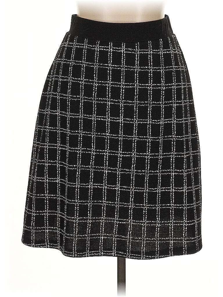 Gilli Plaid Black Formal Skirt Size L - photo 1