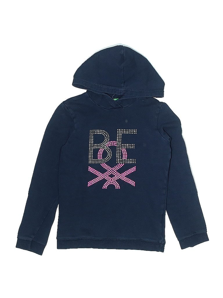 Pre-owned United Colors Of Benetton Kids'  Pullover Hoodie In Blue