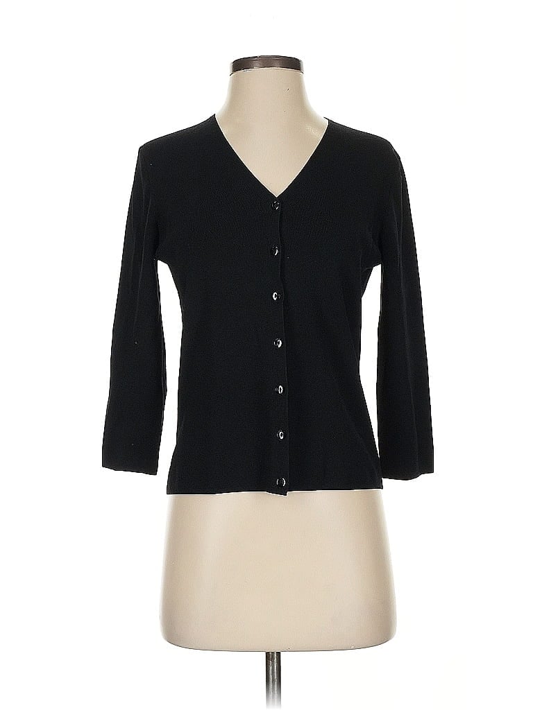 Pre-owned Geoffrey Beene Sport Cardigan Sweater In Black