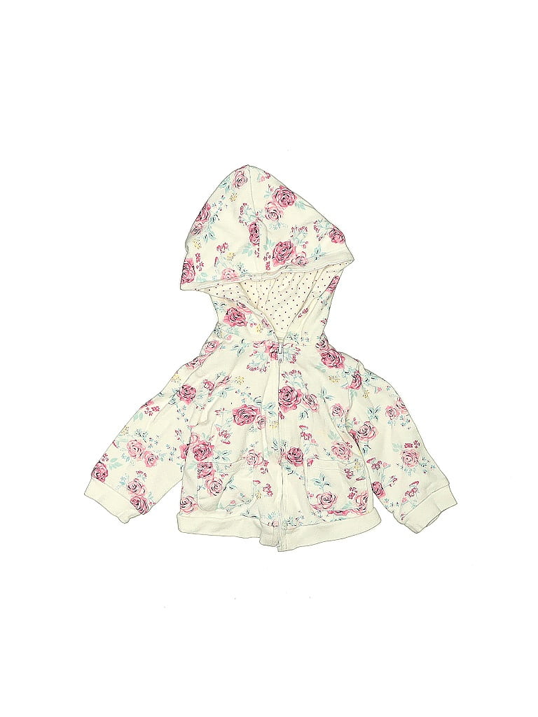 LITTLE ME Pre-owned Babies' Zip Up Hoodie In White