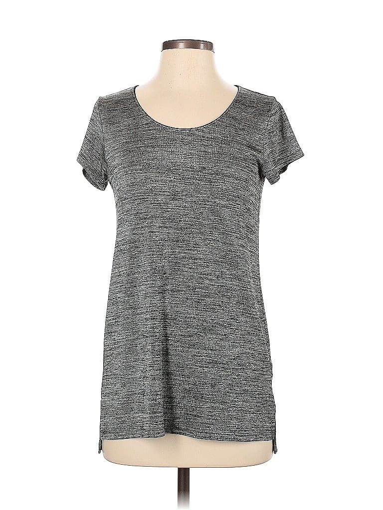 Pre-owned Vince Short Sleeve Top Gray Scoop Neck Tops