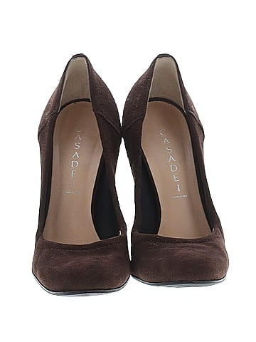 Casadei 100% Leather Brown Heels Size 10
