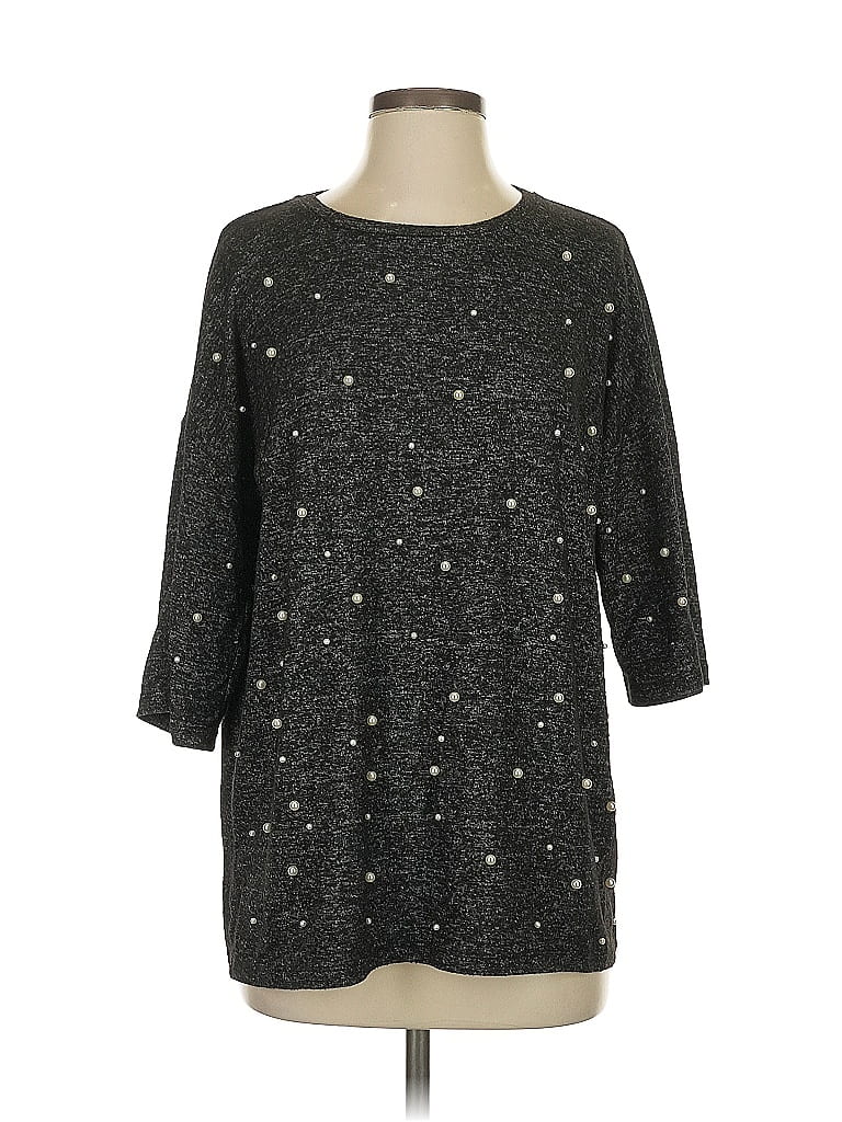 Pre-owned Chelsea & Theodore Pullover Sweater In Black