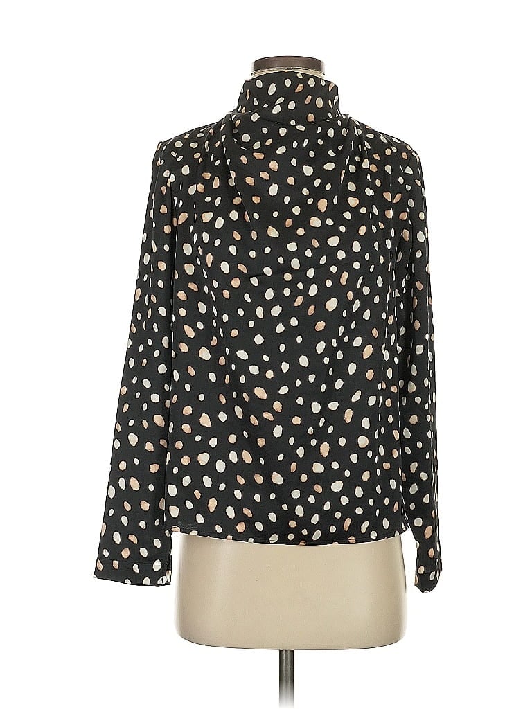 Pre-owned Ann Taylor Long Sleeve Blouse In Black