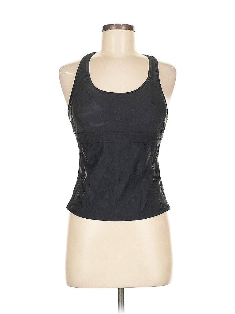 Pre-owned Ekouaer Tank Top Black Halter Neckline Tops