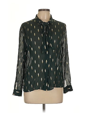 Sézane Long Sleeve Silk Top (view 1)