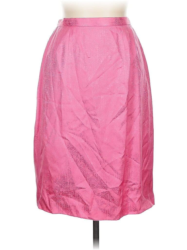 Pre-owned Unbranded Silk Skirt In Pink