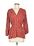 Max Studio 100% Polyester Red 3/4 Sleeve Blouse Size M - photo 1