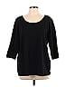 Ellos Black 3/4 Sleeve T-Shirt Size 1X - photo 1