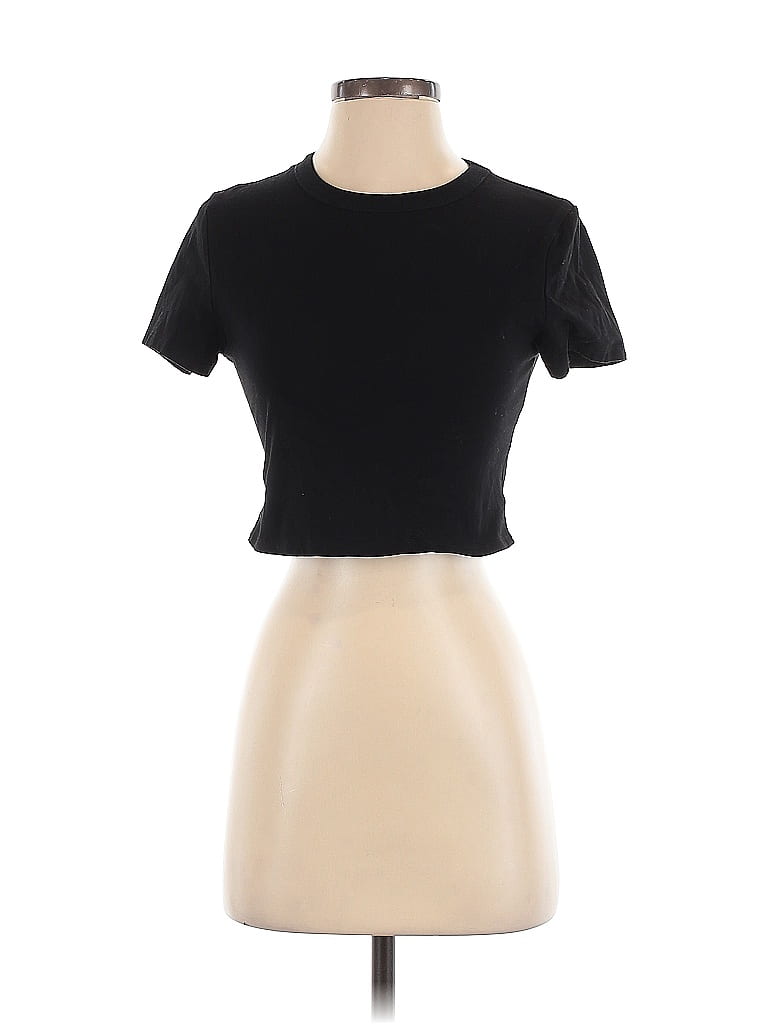 Dissh 100% Cotton Black Short Sleeve Turtleneck Size S - photo 1