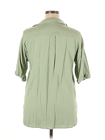 Merry Fun 3/4 Sleeve Button-Down Shirt (view 2)