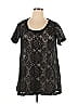 Ellos 100% Polyester Black Short Sleeve T-Shirt Size 14 - photo 1