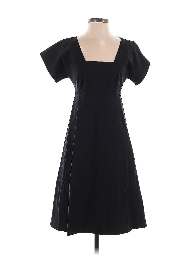 Piazza Sempione Solid Black Cocktail Dress Size EU (IT) 38 / US 2 - photo 1