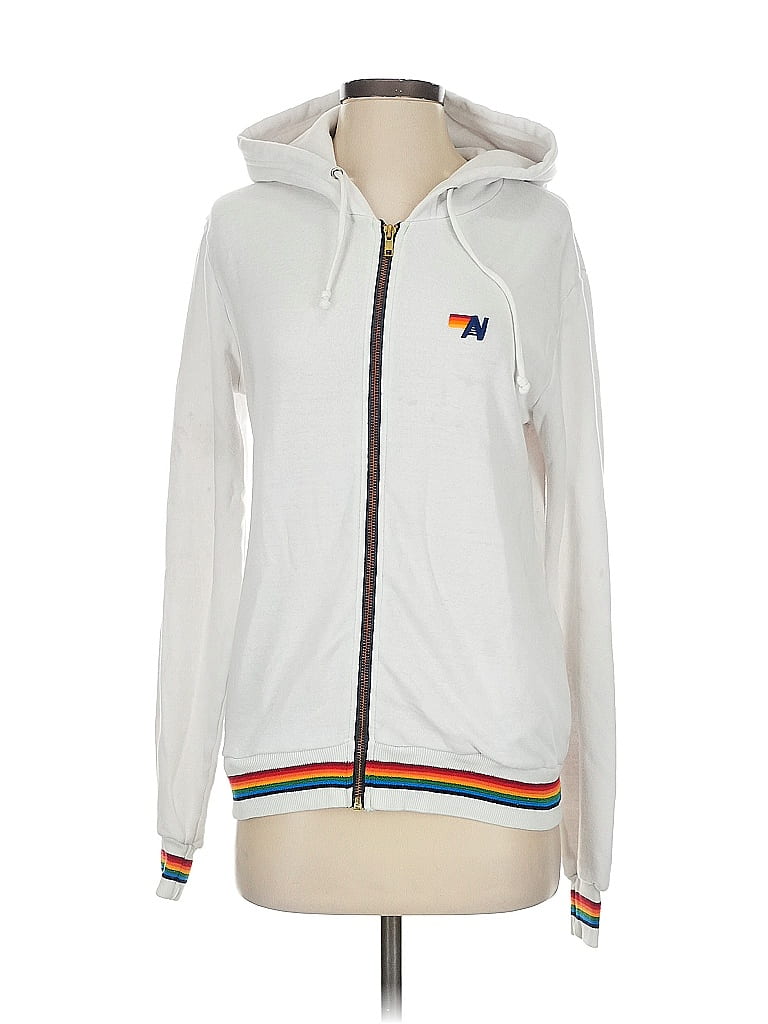 Aviator Nation White Ivory Zip Up Hoodie Size S - photo 1
