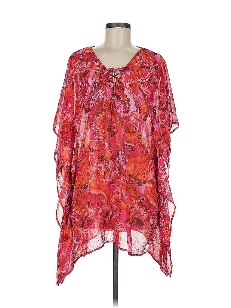 Pre-owned Polo Ralph Lauren 3/4 Sleeve Blouse In Red