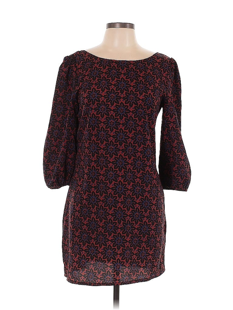 Paraella 100% Polyester Print Black Casual Dress Size L - photo 1
