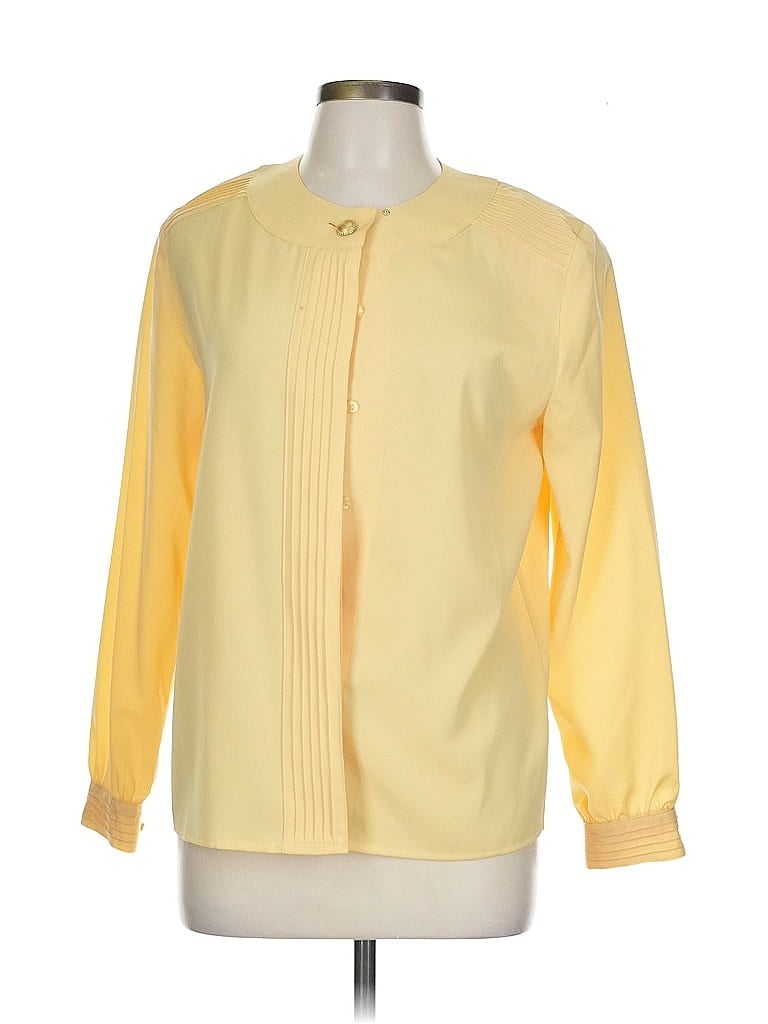 Pre-owned Talbots Long Sleeve Blouse In Yellow