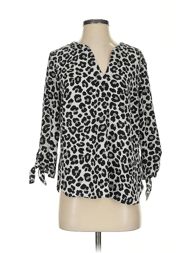 Pre-owned Michael Michael Kors 3/4 Sleeve Blouse In Silver