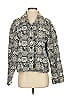 Chico's Design 100% Cotton Print Gray Jacket Size L - photo 1