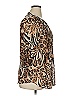 Chaus 100% Polyester Animal Print Brown 3/4 Sleeve Blouse Size XL - photo 4