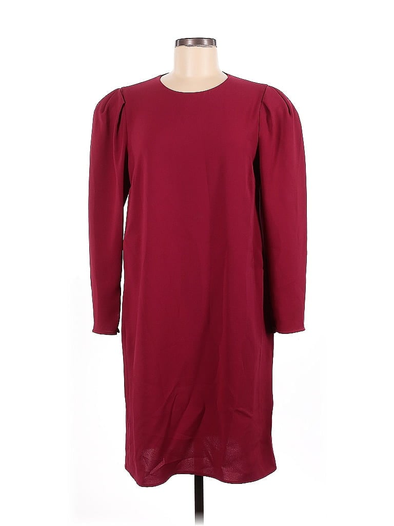 Pre-owned Lafayette 148 Casual Dress In Burgundy