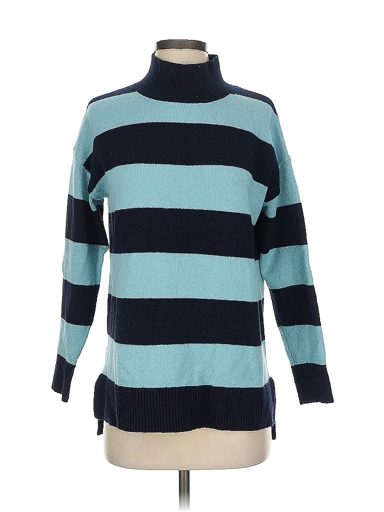 Pre-owned Ann Taylor Loft Turtleneck Sweater In Blue
