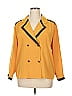 Chaus 100% Polyester Color Block Yellow 3/4 Sleeve Blouse Size 16 - photo 1