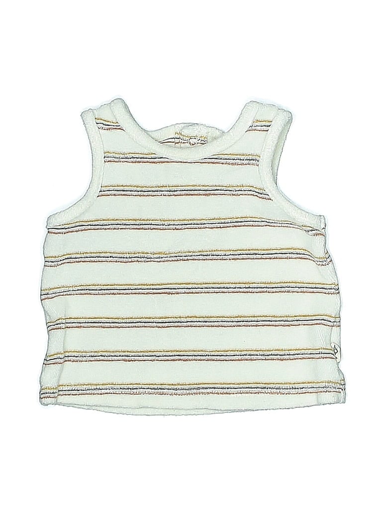EZPZ Easy Peasy 100% Organic Cotton Ivory Sleeveless Top Size 3-6 mo - photo 1