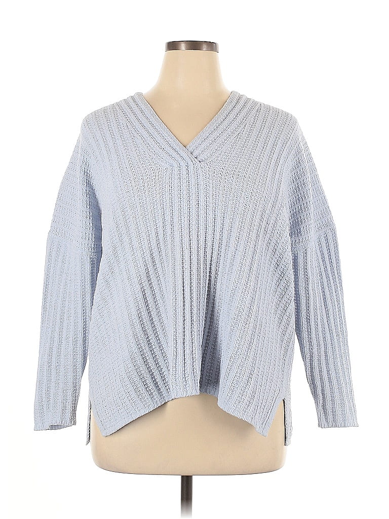 Pre-owned Jjill Pullover Sweater In Blue