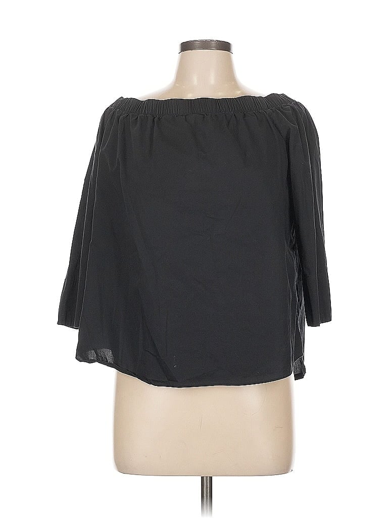 Click to view more detailed imagery on our partner's website Pre-owned Saks Fifth Avenue 3/4 Sleeve Blouse In Black
