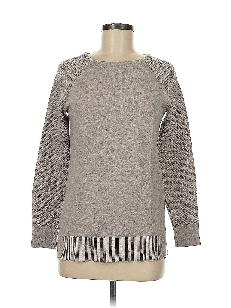 Pre-owned Ann Taylor Loft Outlet Pullover Sweater In Gray
