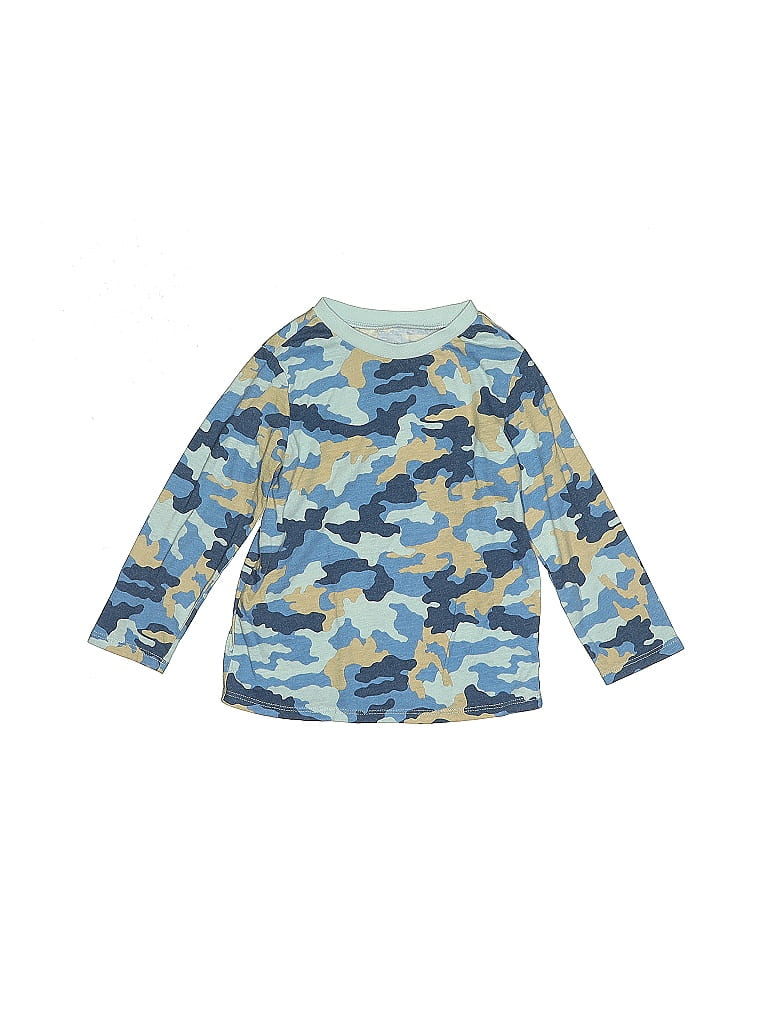 First Impressions Camo Blue Long Sleeve T-Shirt Size 4T - photo 1