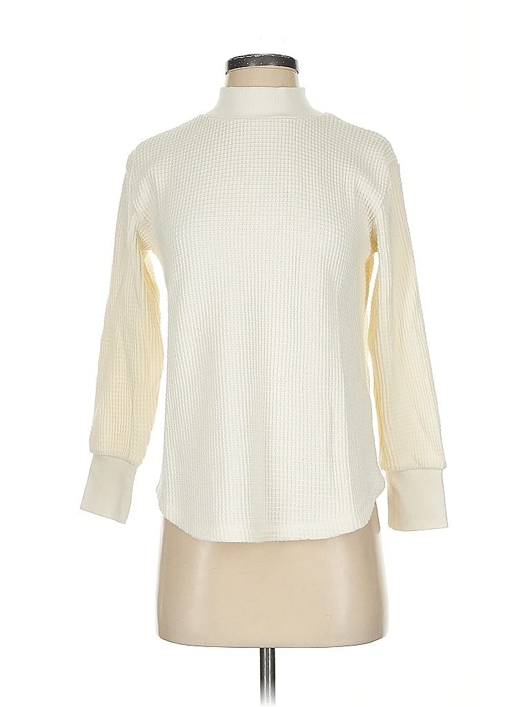 Pre-owned Madewell Turtleneck Sweater In White